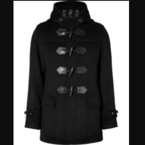 Burberry Wool Toggle Duffle Coat in Black 6